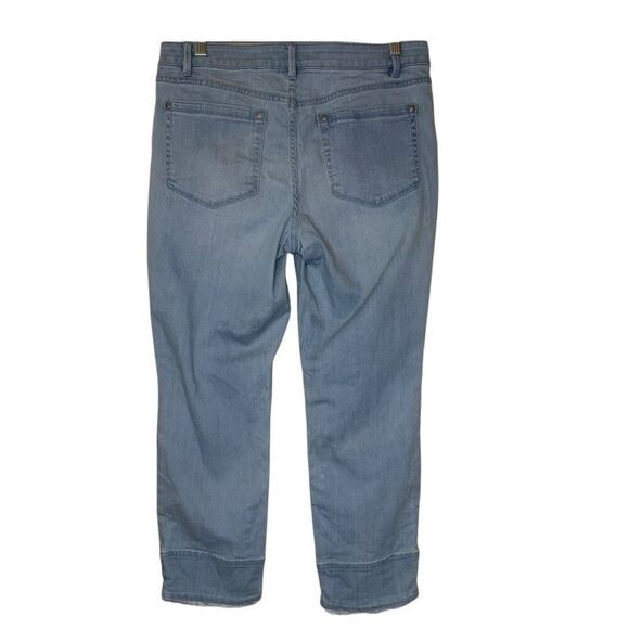 J. Jill Denim Authentic Fit Cropped Frayed Hem Jeans Size 8 Coastal, Boho - Picture 3 of 12